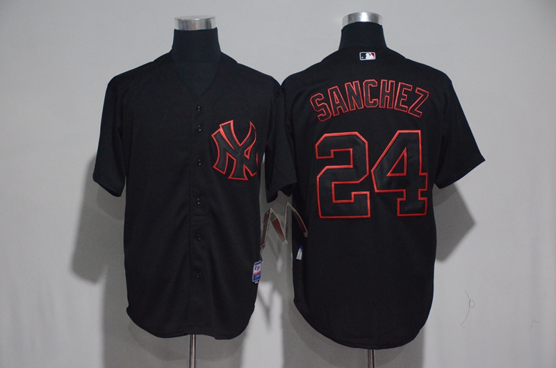 2017 MLB New York Yankees #24 Sanchez Black Classic Jerseys->san francisco giants->MLB Jersey